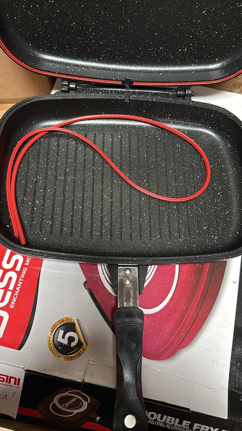 36cm Double Grill Pan with Extra Bonus Piece Included