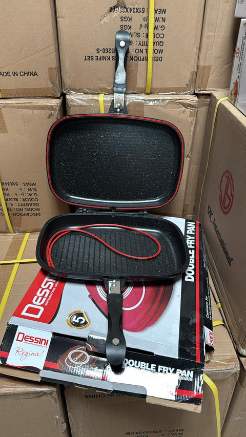 36cm Double Grill Pan with Extra Bonus Piece Included